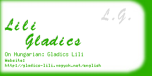 lili gladics business card